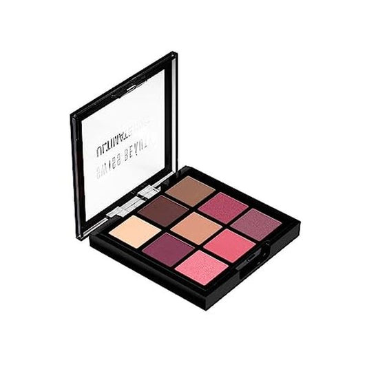 Swiss Beauty Ultimate 9 Pigmented Colors Eyeshadow Palette Long Wearing And Easily Blendable Eye Makeup Palette Matte, Shimmery And Metallic Finish - Multicolor-01, 6G