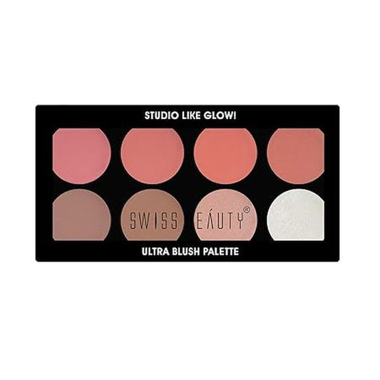 Swiss Beauty Ultra Blush Palette with highly blendable shades | Pigmented Blusher for a Natural Flush | Shade-2, 16gm|