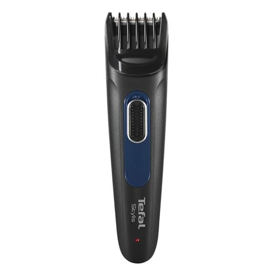 Tefal Stylis JT280001, Corded and Cordless beard trimmer with fast charge, Self-sharpening stainless steel blades, 90 mins run time, Black
