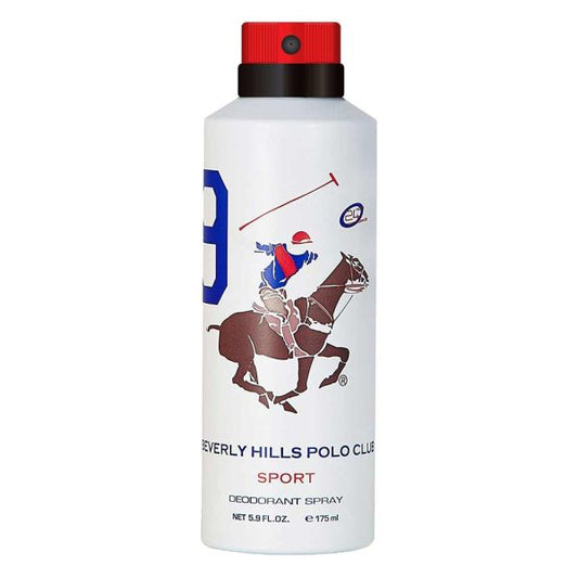 US Polo Association Beverly Hills Polo Club Deodorant Spray for Men, 175ml - Sport 9 Promo Pack