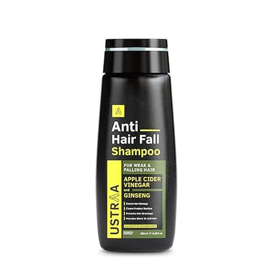 Ustraa Anti Hair Fall Shampoo 250ml - Clinically tested to reduce hairfall by 64%, Dermatologically Tested, With Apple Cider Vinegar, Strengthens Hair & Cleans Scalp to Prevent Hairfall, No Sulphates, No Parabens, No Mineral Oil