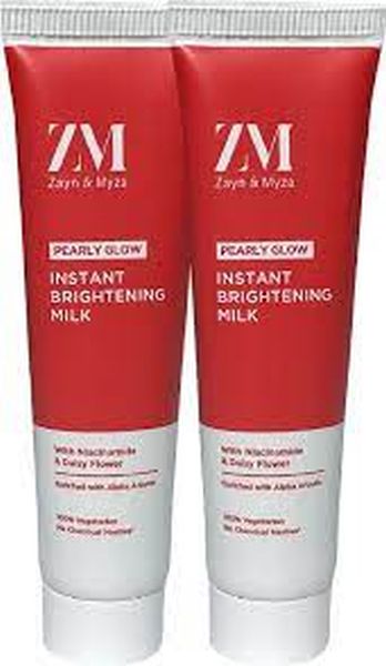 ZM Zayn & Myza Pearly Glow Insta Brightening Milk Tube (Pack of 2) (25 ml)