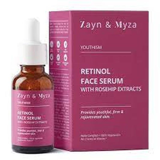ZM Zayn & Myza Retinol Face Serum with Rosehip Extracts, Anti-ageing Formula, Collagen Production, For Fine Lines and Wrinkles, For all Skin Types, 30 ml