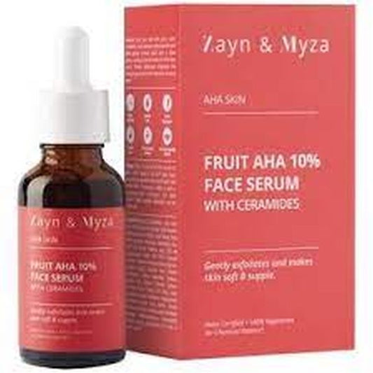 ZM Zayn & Myza SKIN FRUIT AHA 10% Face Serum with Ceramide, Exfoliating Serum For Acne Scars, Dullness & Pore Cleansing, Normal & Dry skin, 30 ml